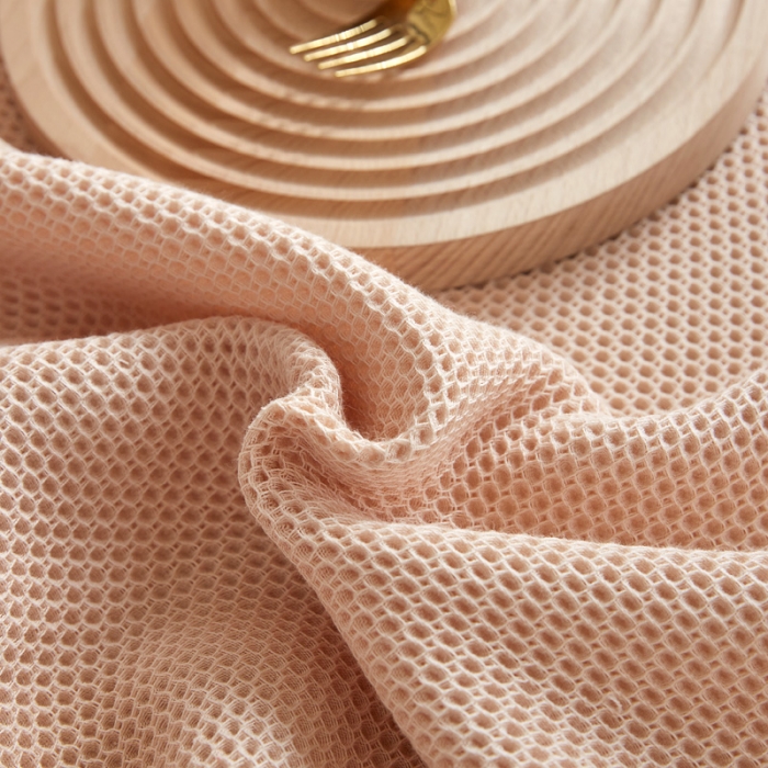 91家纺网 家纺一手货源 找家纺 乐家毛巾被2023新款蜂窝浴巾 茶白