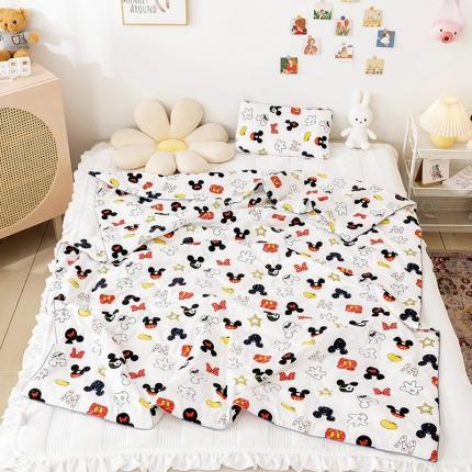 91家纺网 家纺一手货源 找家纺 十九色2024新款ins全棉儿童夏被 米奇