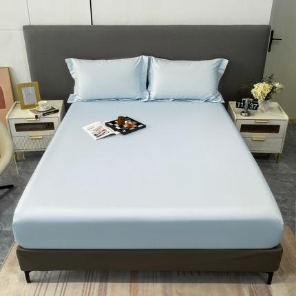 好阁家纺2023新款100支全棉床笠 空镜蓝