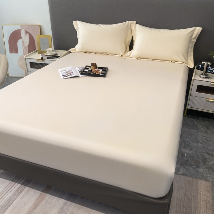 91家纺网 家纺一手货源 找家纺 好阁家纺2023新款100支全棉床笠 奶油芝芝