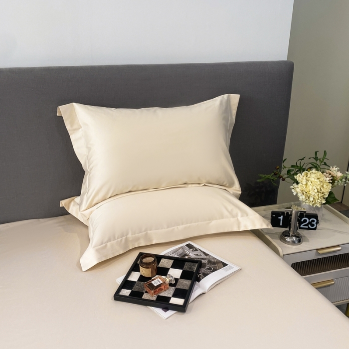 91家纺网 家纺一手货源 找家纺 好阁家纺2023新款100支全棉床笠 奶油芝芝