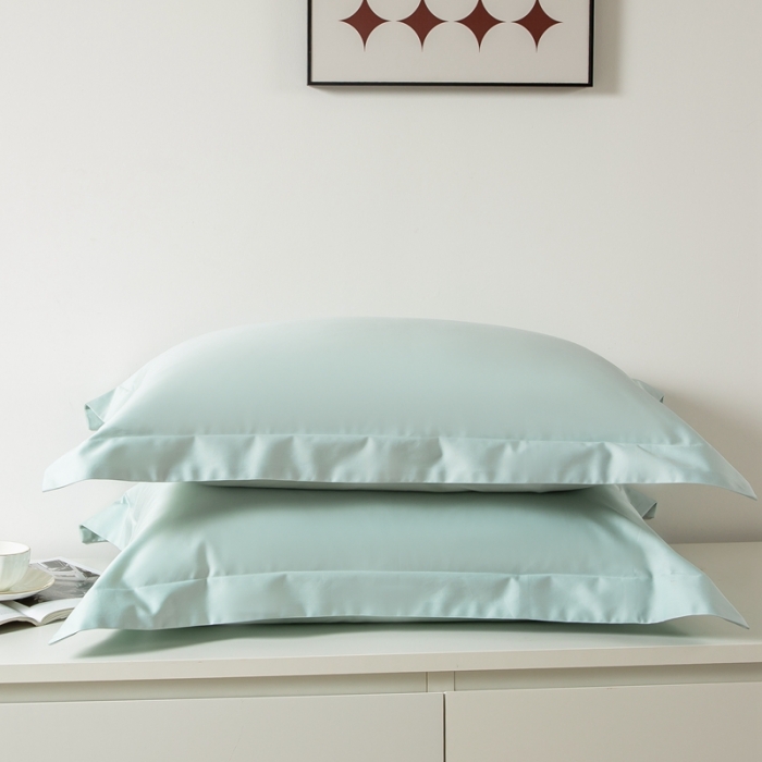 91家纺网 家纺一手货源 找家纺 好阁家纺2023新款100支全棉枕套 山水绿