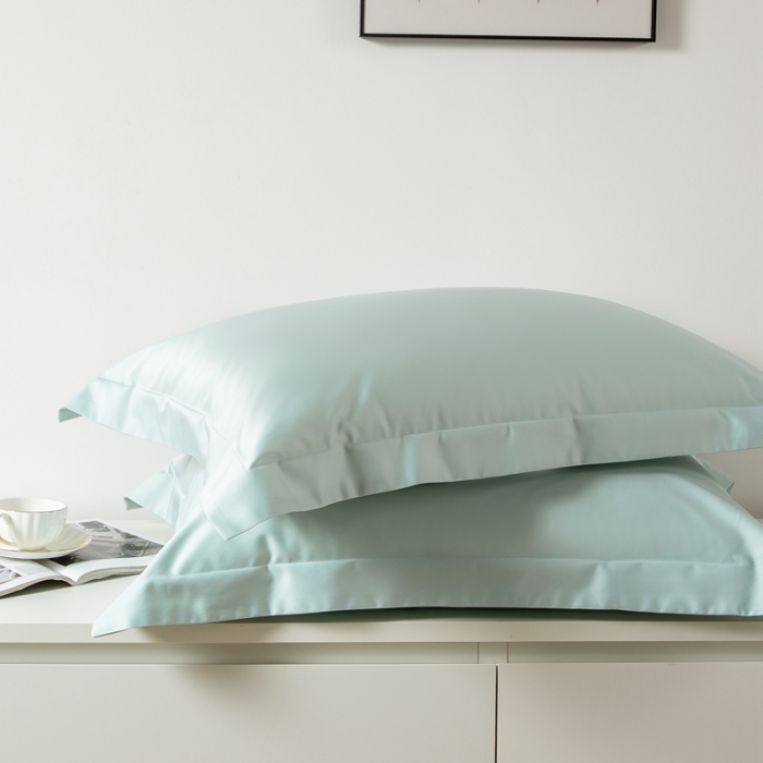 91家纺网 家纺一手货源 找家纺 好阁家纺2023新款100支全棉枕套 山水绿