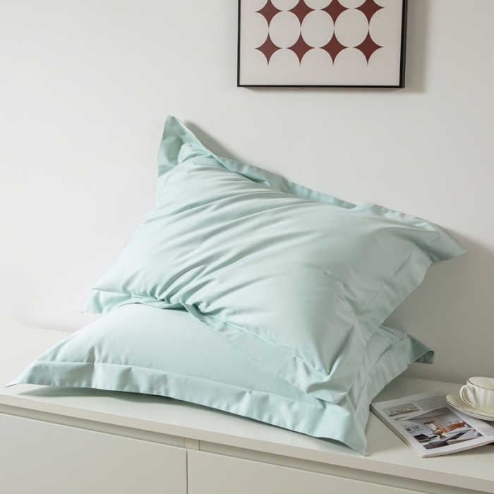 91家纺网 家纺一手货源 找家纺 好阁家纺2023新款100支全棉枕套 山水绿