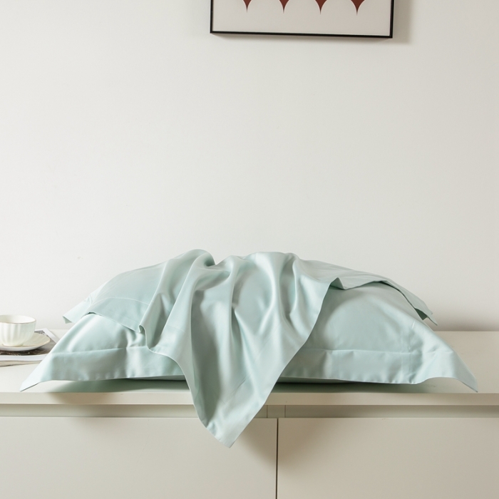 91家纺网 家纺一手货源 找家纺 好阁家纺2023新款100支全棉枕套 山水绿