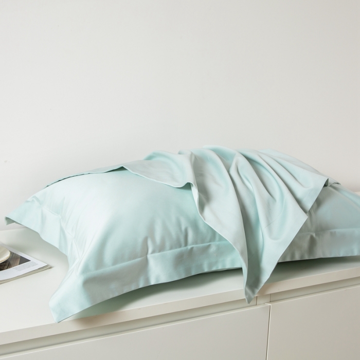 91家纺网 家纺一手货源 找家纺 好阁家纺2023新款100支全棉枕套 山水绿