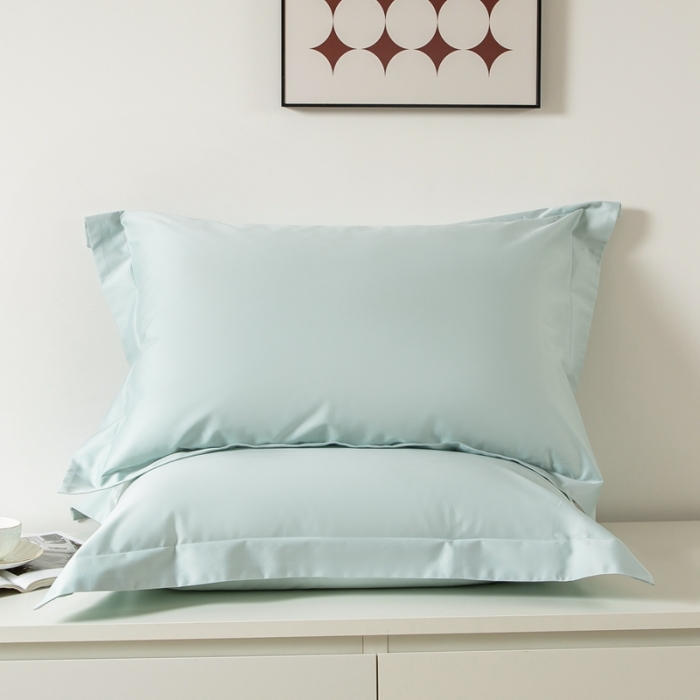 91家纺网 家纺一手货源 找家纺 好阁家纺2023新款100支全棉枕套 山水绿