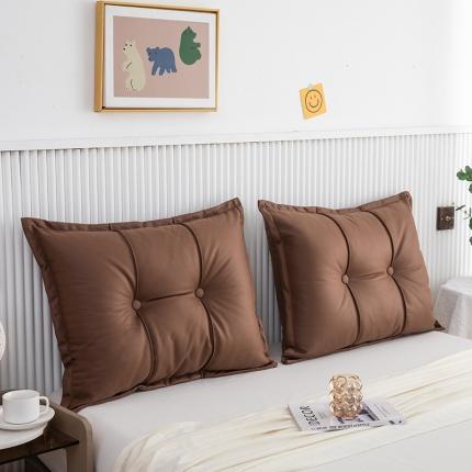 91家纺网 家纺一手货源 找家纺 （总）永光家居 2023科技布床靠 床头靠垫三角靠枕含抱枕芯