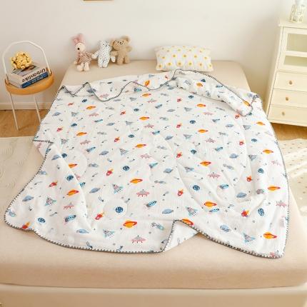 91家纺网 家纺一手货源 找家纺 （总）十九色2025新款婴儿纱+皱布儿童夏被