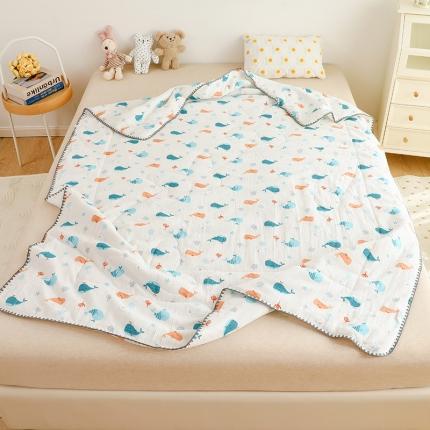 91家纺网 家纺一手货源 找家纺 （总）十九色2025新款婴儿纱+皱布儿童夏被