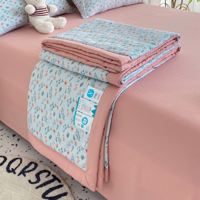 91家纺网 家纺一手货源 找家纺 （总）瑜珠 2025新款A类水洗棉麻双层纱夏凉被空调被子被芯夏被