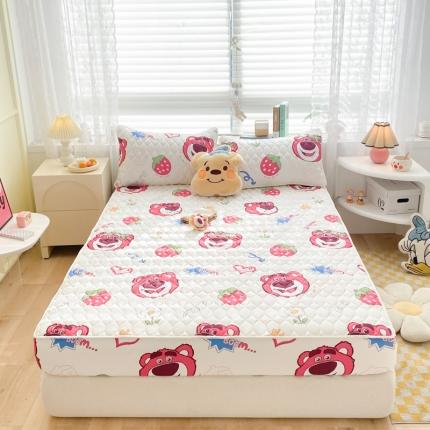 鑫钰 2023新款迪士尼印花夹棉床笠 开心-草莓熊