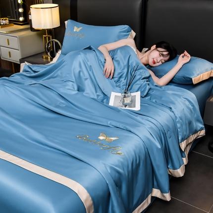 91家纺网 家纺一手货源 找家纺 （总）斯尔顿 2025新款刺绣夏凉被四件套-蝶舞系列