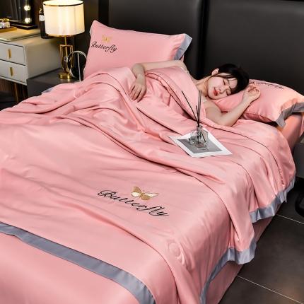 91家纺网 家纺一手货源 找家纺 （总）斯尔顿 2025新款刺绣夏凉被四件套-蝶舞系列