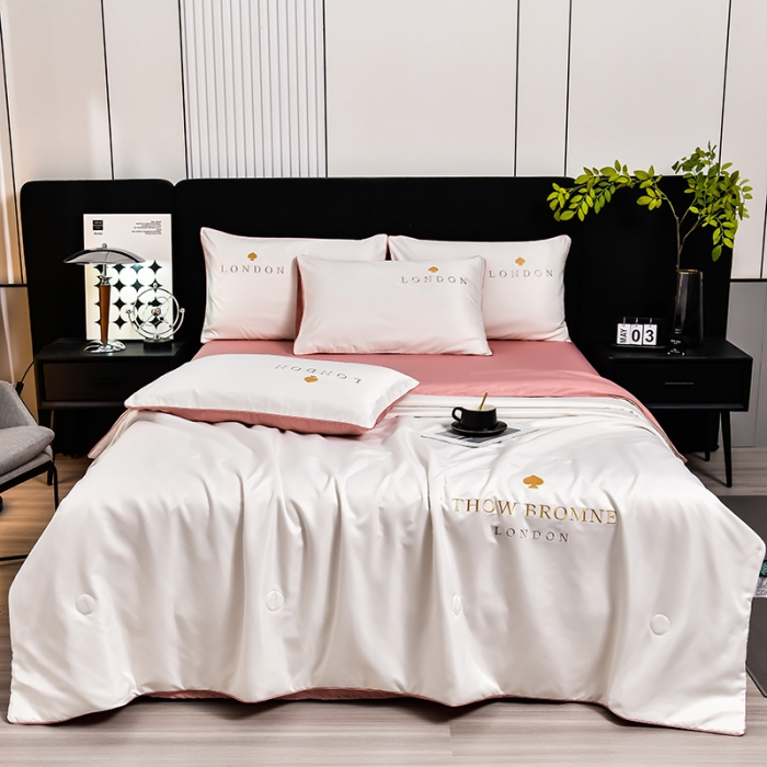 91家纺网 家纺一手货源 找家纺 （总）斯尔顿 2025新款刺绣夏凉被四件套-穆尔系列