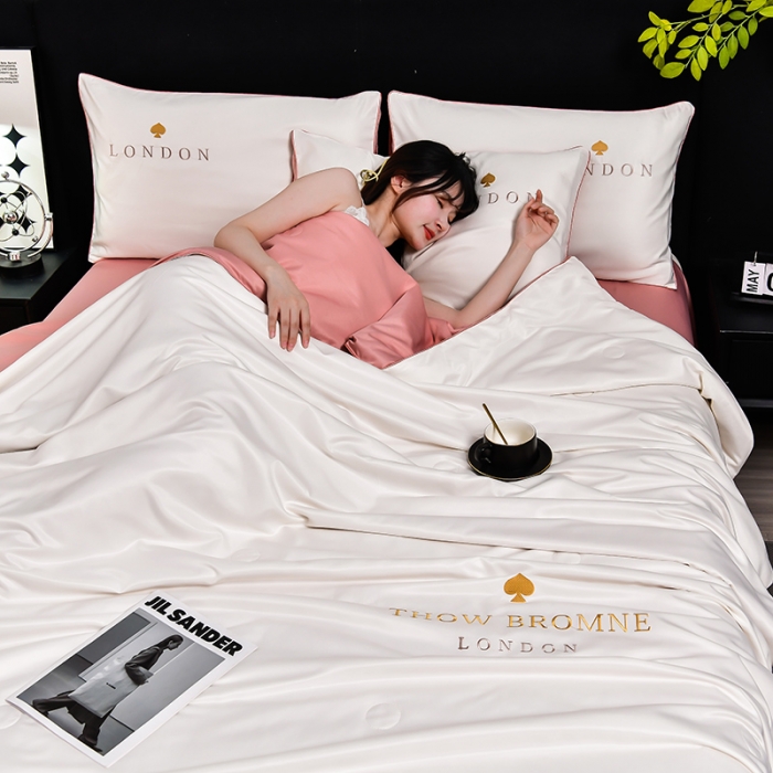 91家纺网 家纺一手货源 找家纺 （总）斯尔顿 2025新款刺绣夏凉被四件套-穆尔系列