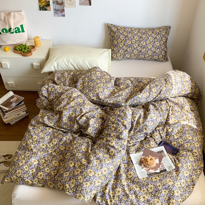 91家纺网 家纺一手货源 找家纺 （总）六巷胡同 2023新款ins韩国博主风小碎花混搭四件套