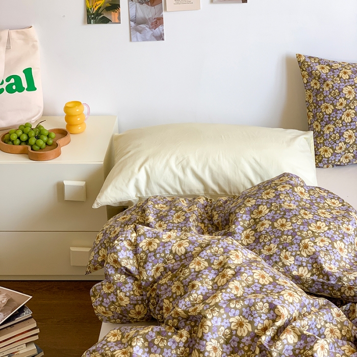 91家纺网 家纺一手货源 找家纺 （总）六巷胡同 2023新款ins韩国博主风小碎花混搭四件套