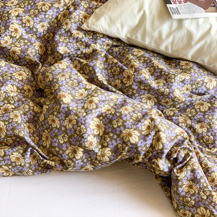 91家纺网 家纺一手货源 找家纺 （总）六巷胡同 2023新款ins韩国博主风小碎花混搭四件套