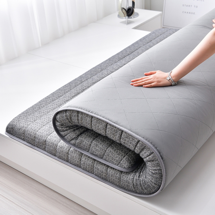 91家纺网 家纺一手货源 找家纺 亿丁点 2023新款单边针织棉乳胶记忆棉床垫 灰色