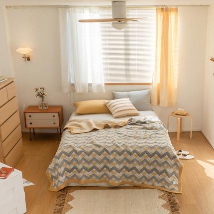 91家纺网 家纺一手货源 找家纺 （总）吾秀  2023 A类色织全棉针织提花盖毯