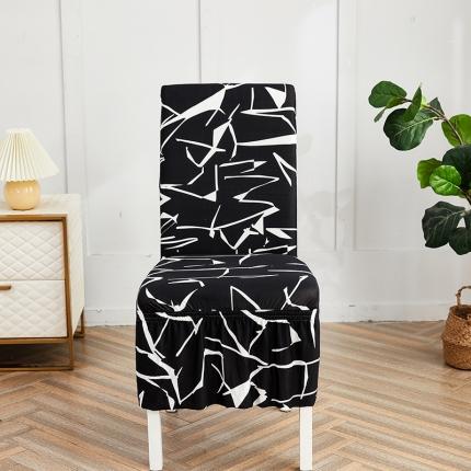 91家纺网 家纺一手货源 找家纺 （总）共鸣 2023新款牛奶丝印花系列椅套（裙摆款）