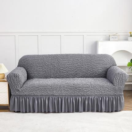 91家纺网 家纺一手货源 找家纺 （总）共鸣 2023新款皱皱云纱系列裙摆款沙发套