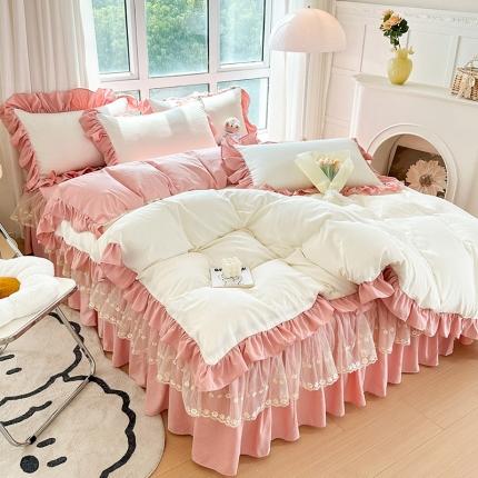 言熙居 2023新款A类清新风床裙四件套 冰洁玉