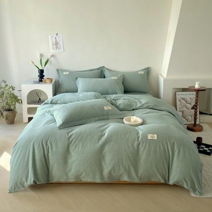 91家纺网 家纺一手货源 找家纺 （总）宝士康 2024新款10A抗菌化纤无印风系列四件套