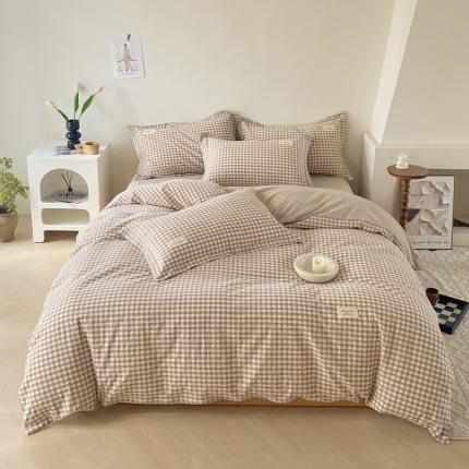 91家纺网 家纺一手货源 找家纺 （总）宝士康 2024新款10A抗菌化纤无印风系列四件套