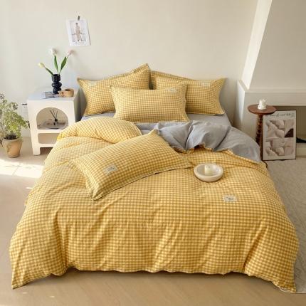 91家纺网 家纺一手货源 找家纺 （总）宝士康 2024新款10A抗菌化纤无印风系列四件套