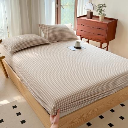 91家纺网 家纺一手货源 找家纺 （总）宝士康家纺2024新款10A抗菌无印风系列床笠三件套