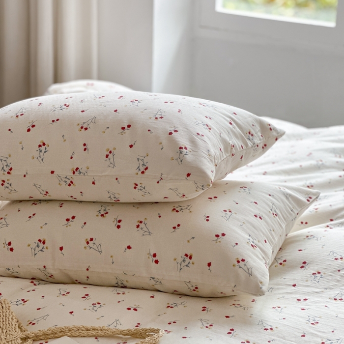 91家纺网 家纺一手货源 找家纺 （总）时年 2023新款全棉母婴级有氧双层纱夏被四件套