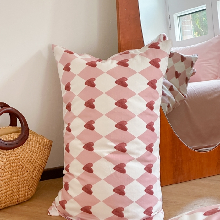 91家纺网 家纺一手货源 找家纺 时年 2023新款全棉母婴级有氧双层纱夏被四件套 菱心格