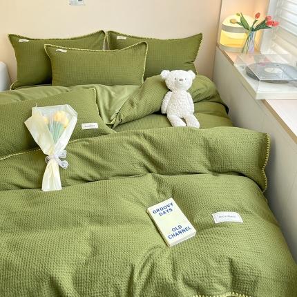 91家纺网 家纺一手货源 找家纺 静家居 202460s水洗棉提花格调系列四件套 格调-粉玉