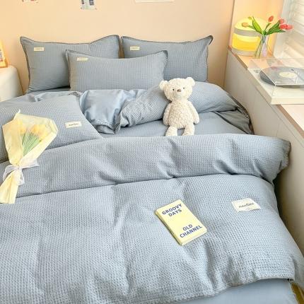 91家纺网 家纺一手货源 找家纺 静家居 202460s水洗棉提花格调系列四件套 格调-粉玉