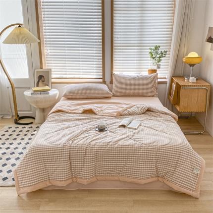 91家纺网 家纺一手货源 找家纺 （总）蓝巢家纺2023新款全棉色织水洗棉A类大豆纤维夏被