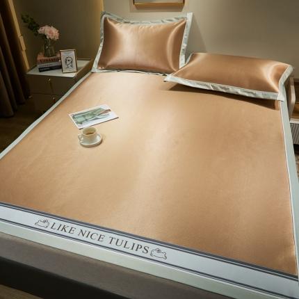 91家纺网 家纺一手货源 找家纺 （总）春晓2024新款高密A类碳光直角冰丝席凉席-无纺布幸运兔系列