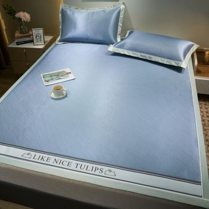 91家纺网 家纺一手货源 找家纺 （总）春晓2024新款高密A类碳光直角冰丝席凉席-无纺布幸运兔系列