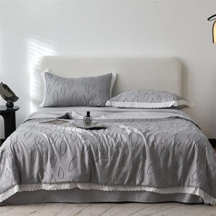 91家纺网 家纺一手货源 找家纺 （总）头等舱2025新款立体A类剪花提花55%大豆抗菌夏被夏被四件套