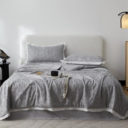 91家纺网 家纺一手货源 找家纺 （总）头等舱2025新款立体A类剪花提花55%大豆抗菌夏被夏被四件套