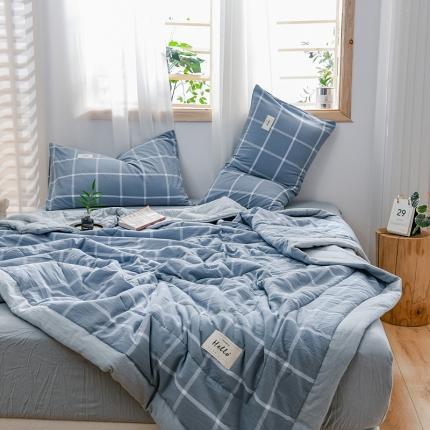 91家纺网 家纺一手货源 找家纺 恋人优选 新款全棉水洗棉夏被薄被子纯棉夏凉被四件套被芯空调被