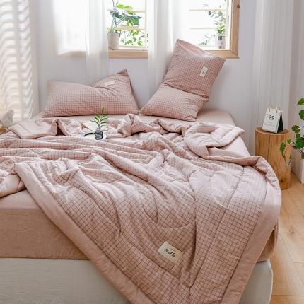 91家纺网 家纺一手货源 找家纺 恋人优选 新款全棉水洗棉夏被薄被子纯棉夏凉被四件套被芯空调被