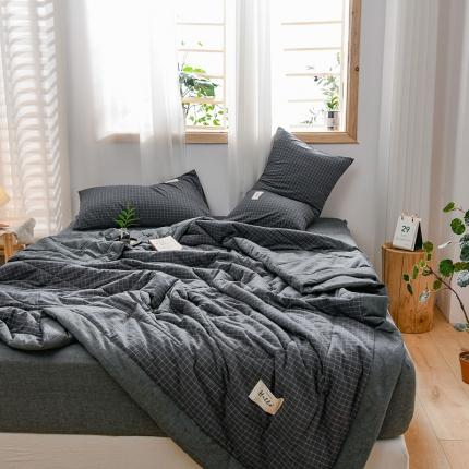 91家纺网 家纺一手货源 找家纺 恋人优选 新款全棉水洗棉夏被薄被子纯棉夏凉被四件套被芯空调被