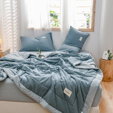 91家纺网 家纺一手货源 找家纺 恋人优选 新款全棉水洗棉夏被薄被子纯棉夏凉被四件套被芯空调被