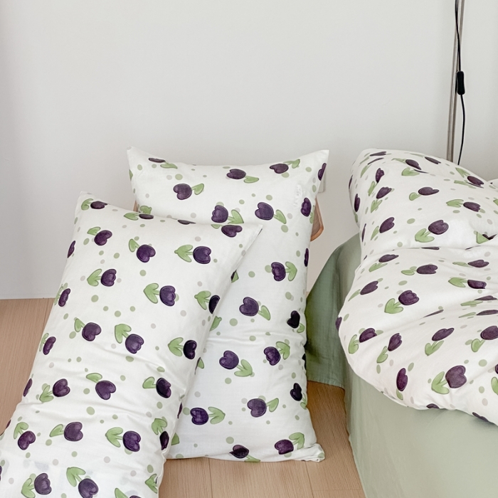 91家纺网 家纺一手货源 找家纺 黛馨 2025新款A类小清新双层纱四件套（实拍）郁金香绿