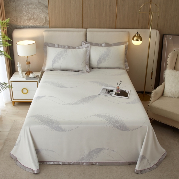 91家纺网 家纺一手货源 找家纺 威克凯丽2023新款重磅七彩大提花纯竹纤维软凉席三件套 寻梦芳菲