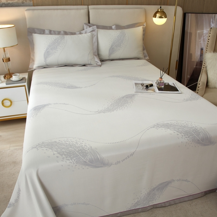 91家纺网 家纺一手货源 找家纺 威克凯丽2023新款重磅七彩大提花纯竹纤维软凉席三件套 寻梦芳菲