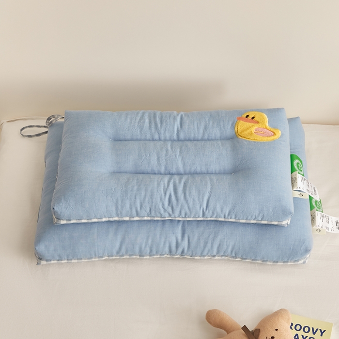 91家纺网 家纺一手货源 找家纺 （总）荷马之梦 2023新款全棉32s水洗棉绣花儿童枕芯宝宝枕头