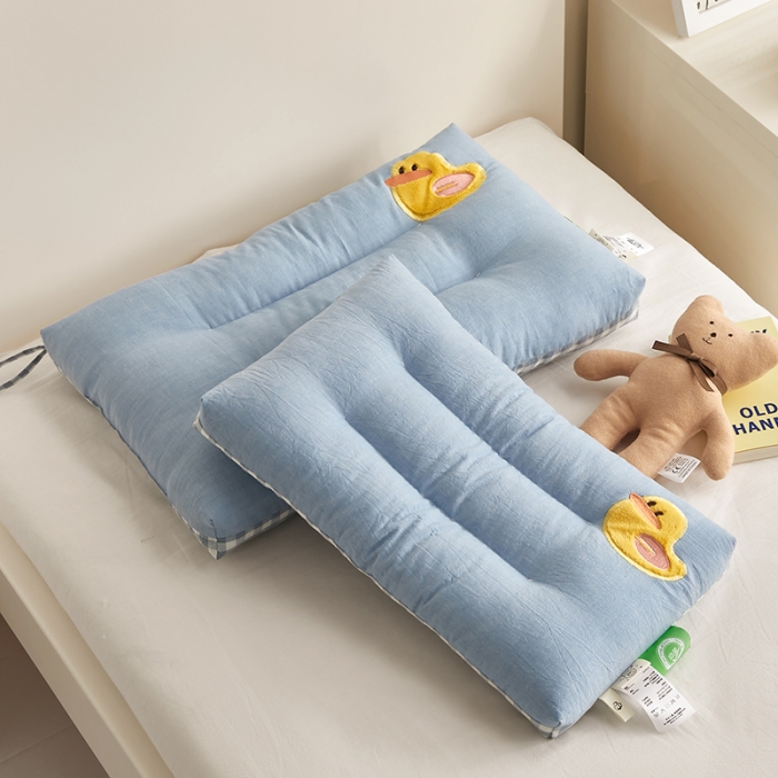 91家纺网 家纺一手货源 找家纺 （总）荷马之梦 2023新款全棉32s水洗棉绣花儿童枕芯宝宝枕头